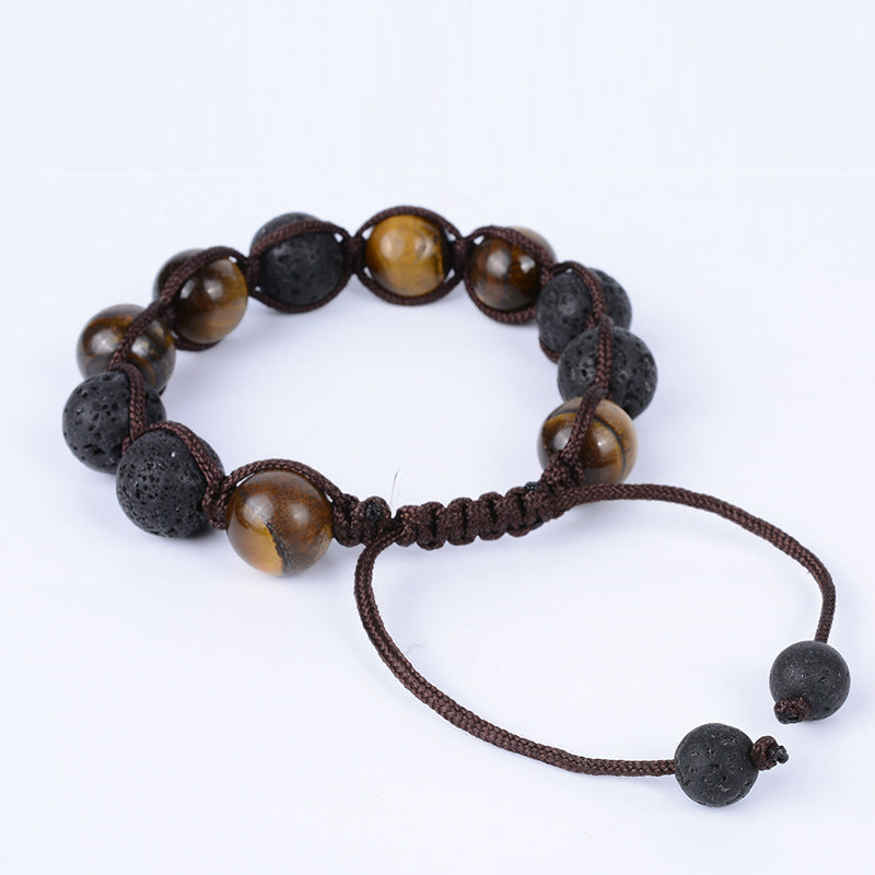 SparkShift Apex Tiger Eye & Volcanic Stone Bracelet