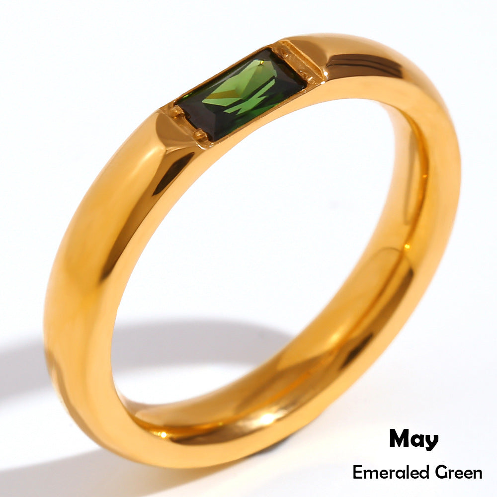 SparkShift Crystal 18K Gold Ring