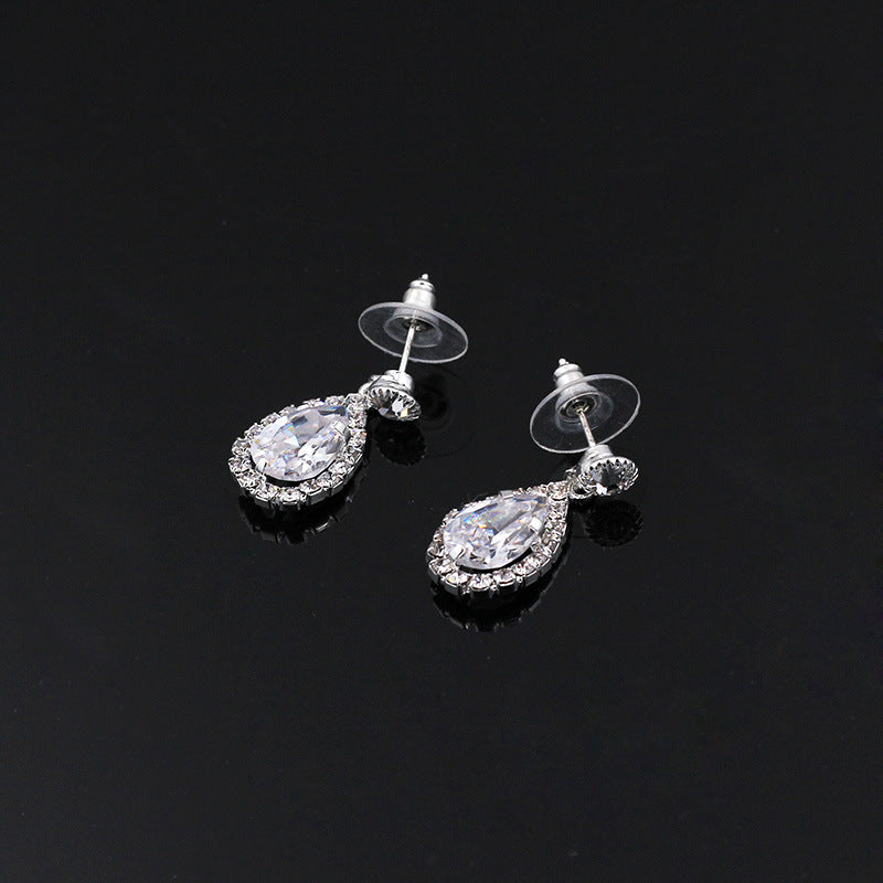 SparkShift Luxury Teardrop Zircon Jewelry Set