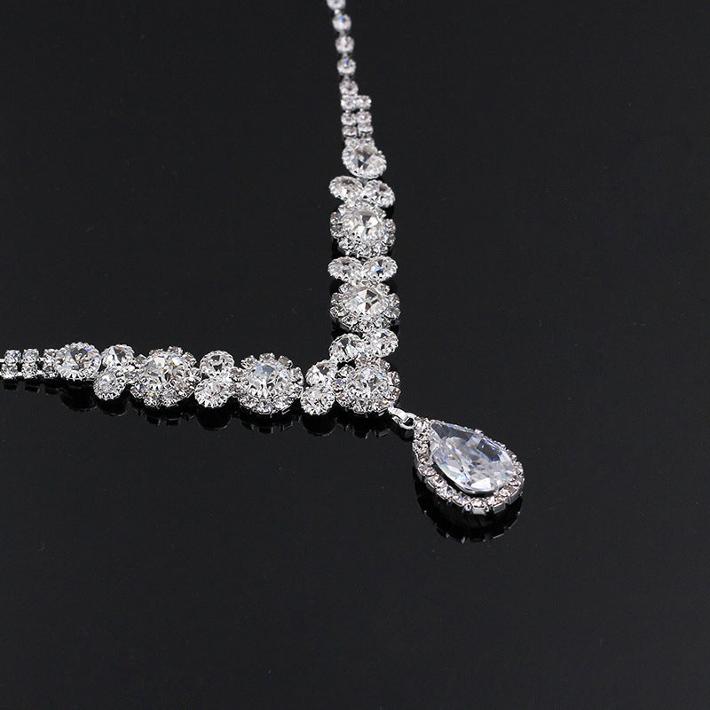 SparkShift Luxury Teardrop Zircon Jewelry Set