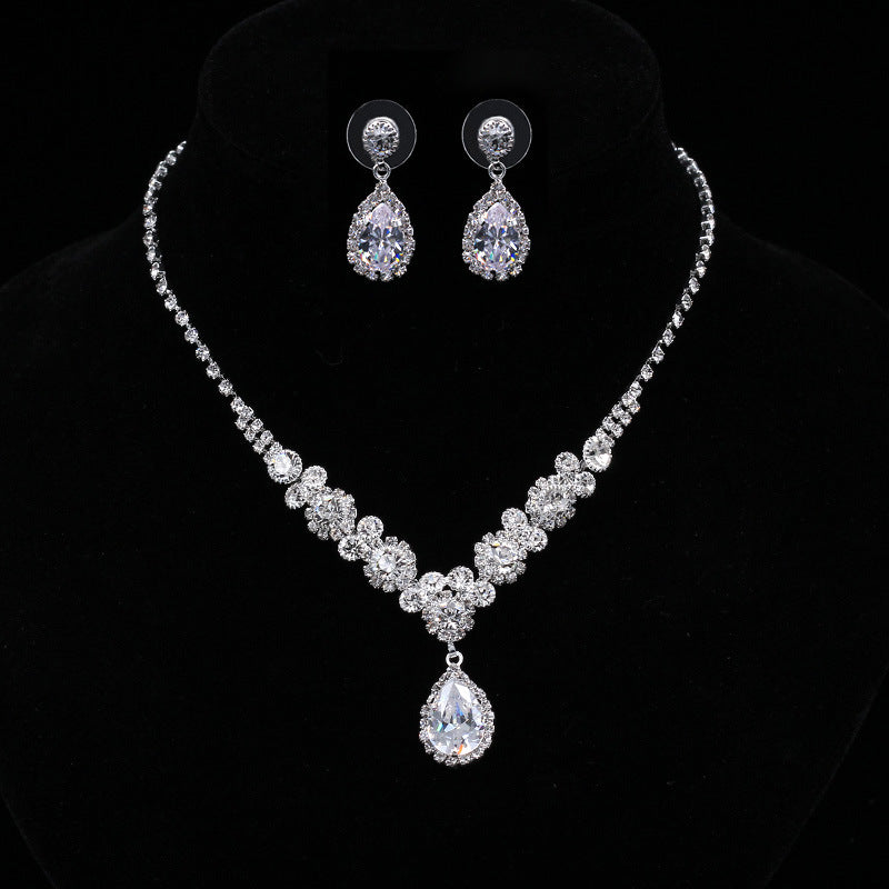 SparkShift Luxury Teardrop Zircon Jewelry Set