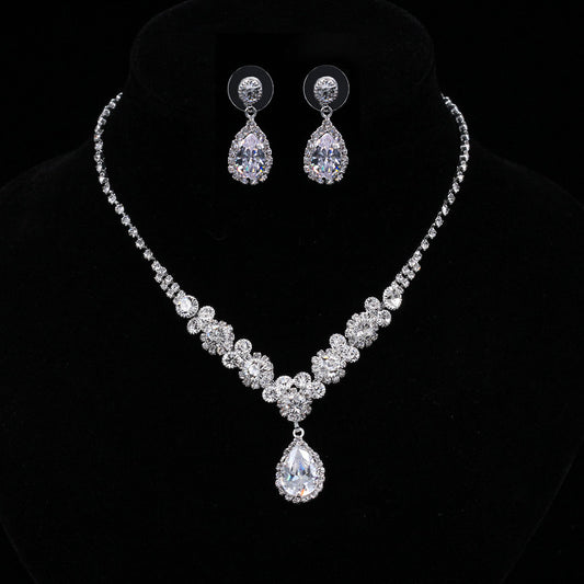SparkShift Luxury Teardrop Zircon Jewelry Set
