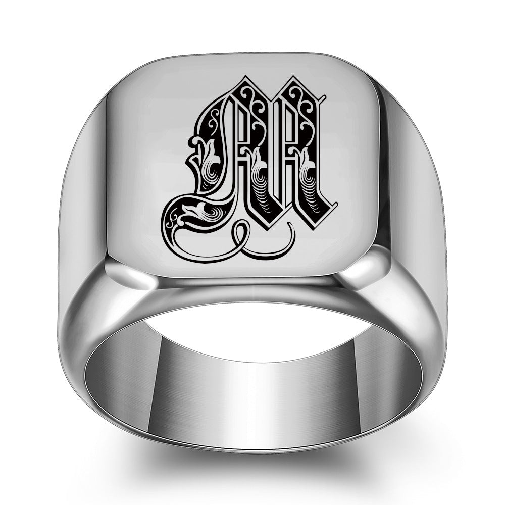 SparkShift Initial Signet Ring