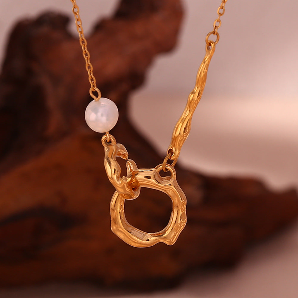 SparkShift Pearl Halo 18K Gold