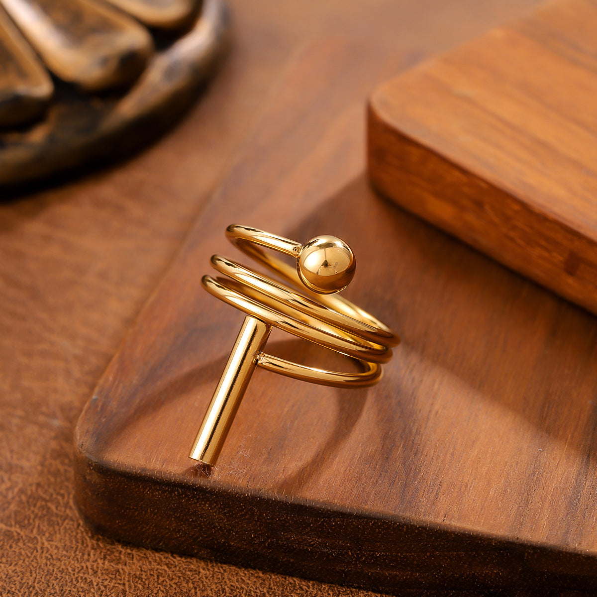 SparkShift Orbit 18K Gold Plated Ring