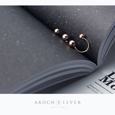 Rose Gold Bead Stud Earrings