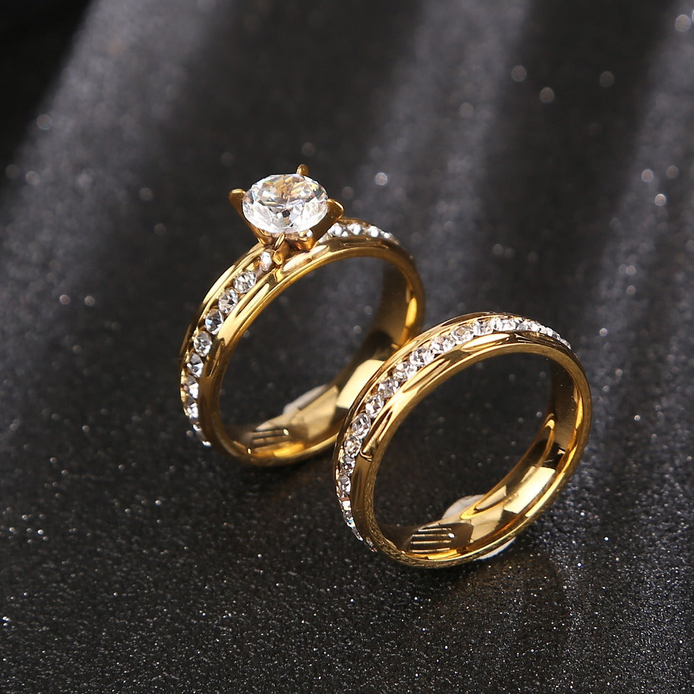 SparkShift Luna Gold Wedding Rings