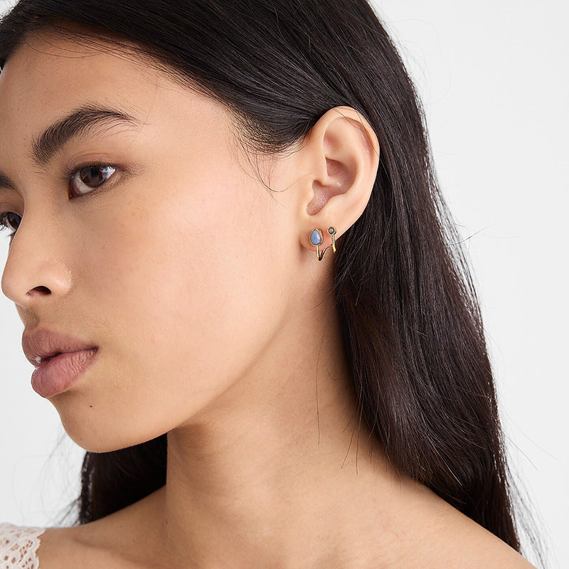 Minimal Gold Plated Stud Earrings