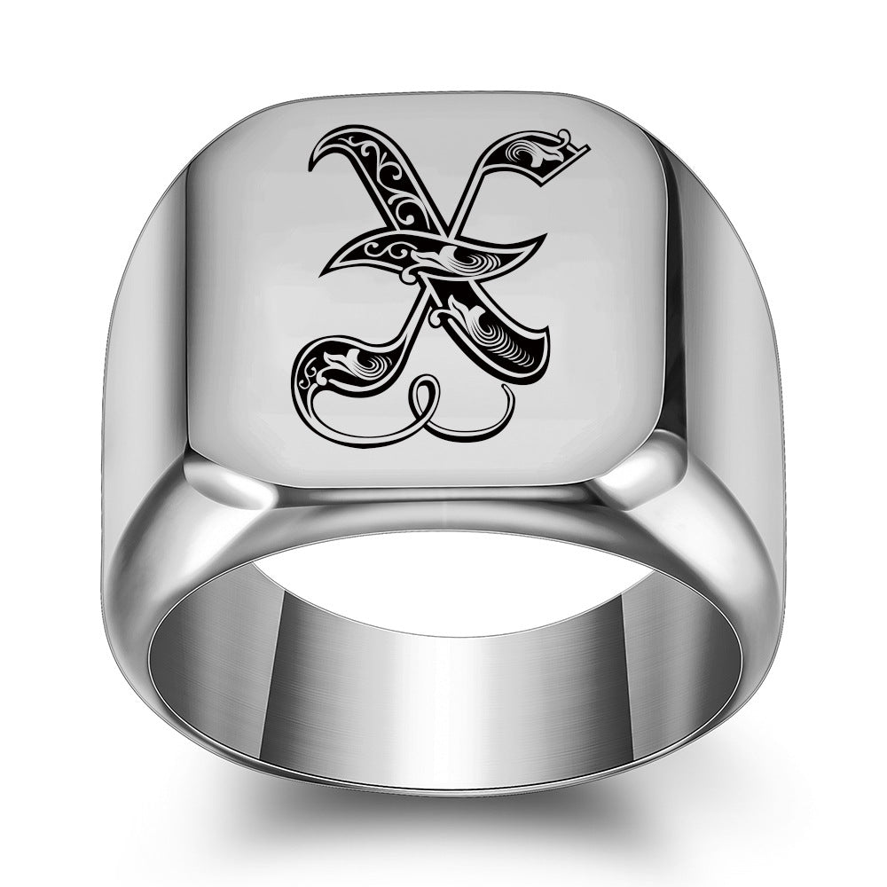 SparkShift Initial Signet Ring