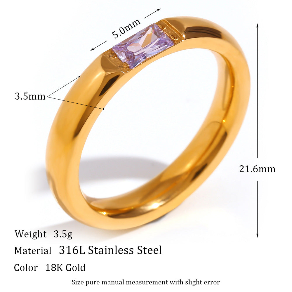 SparkShift Crystal 18K Gold Ring