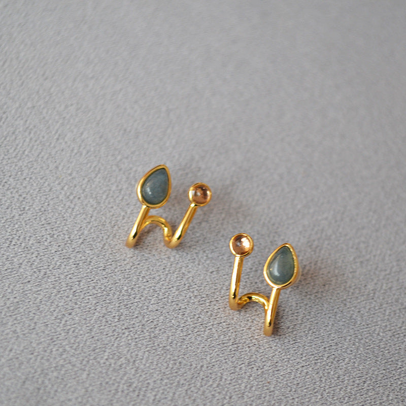 Minimal Gold Plated Stud Earrings