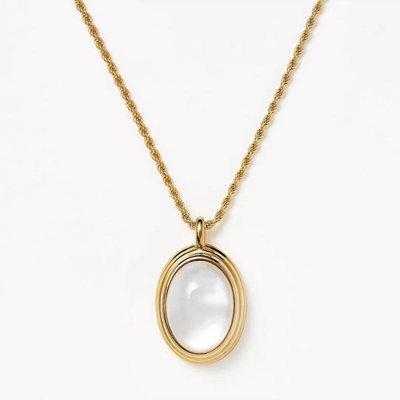 SparkShift Apex Minimal Tiger Eye Pendant Necklace