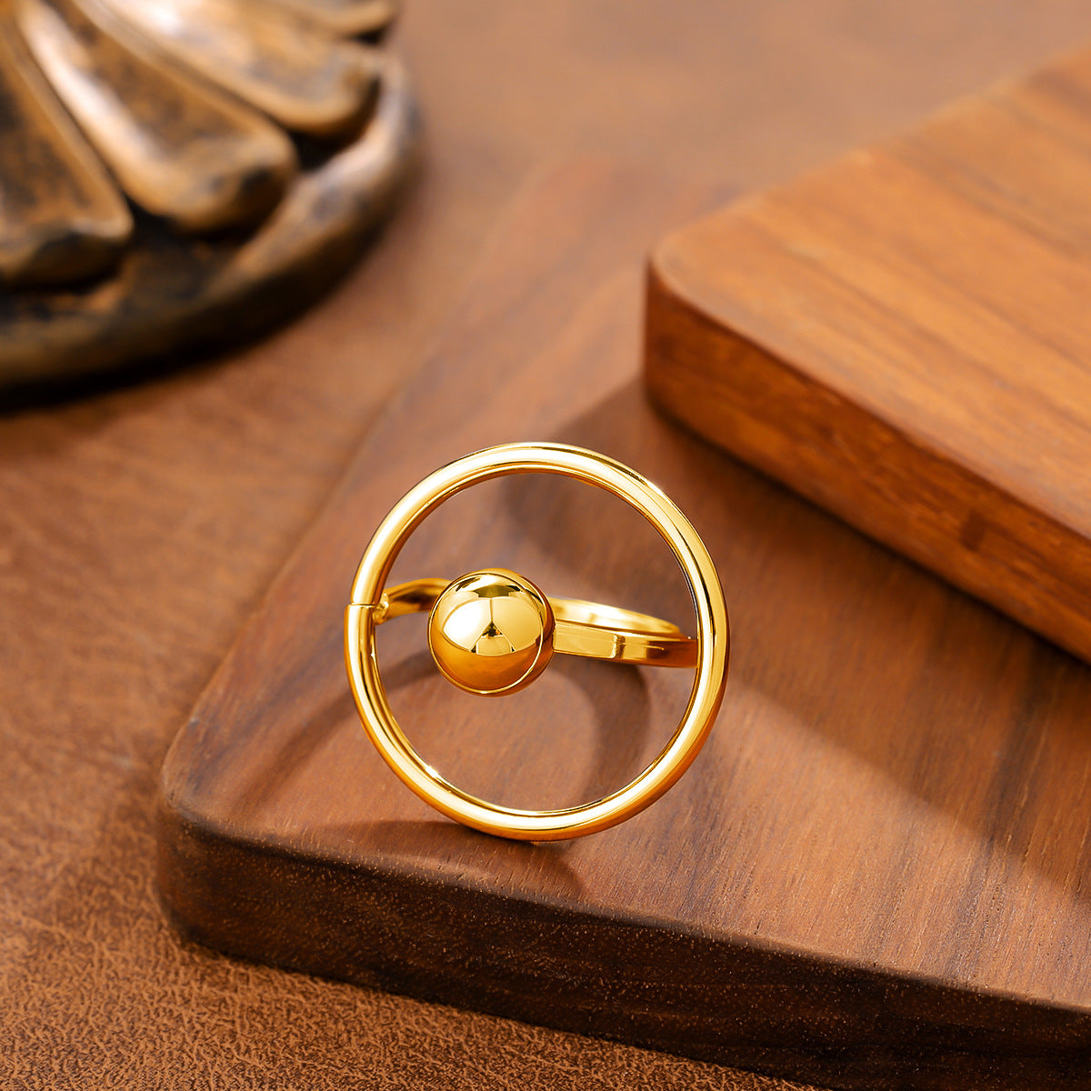 SparkShift Orbit 18K Gold Plated Ring