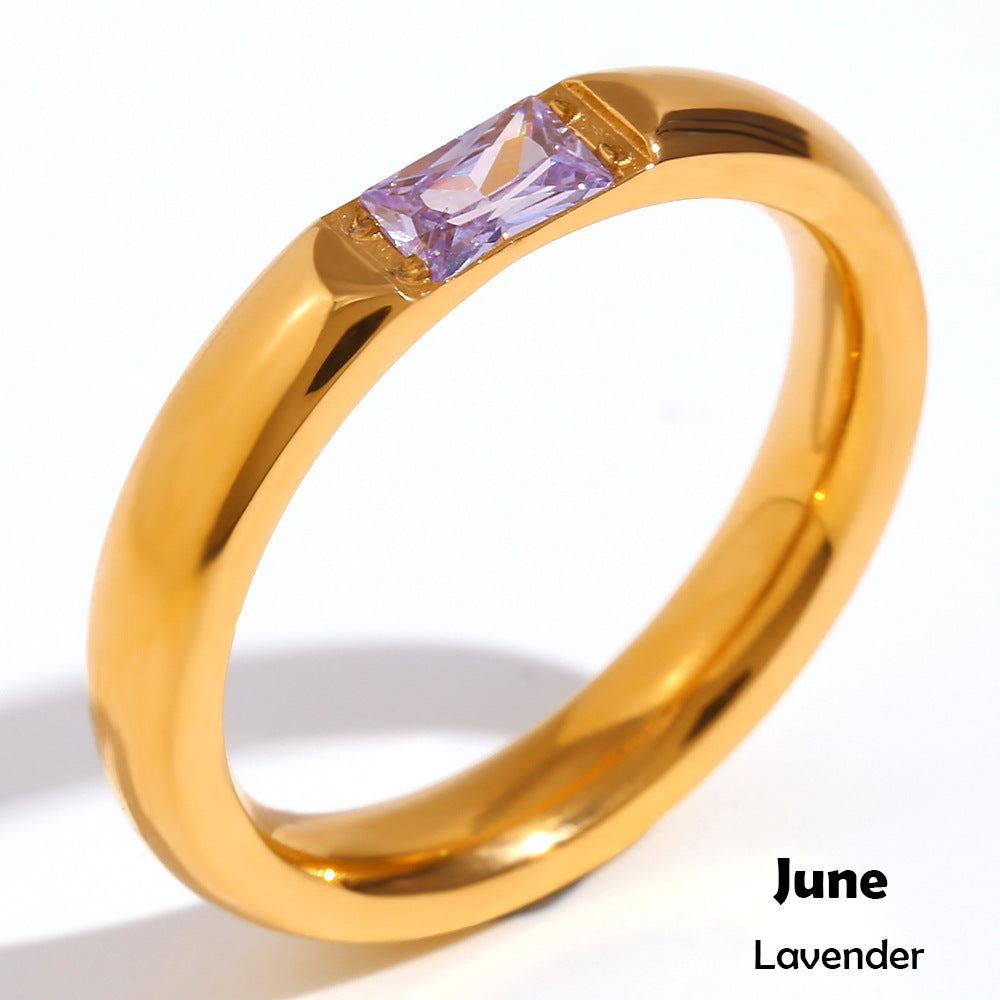 SparkShift Crystal 18K Gold Ring