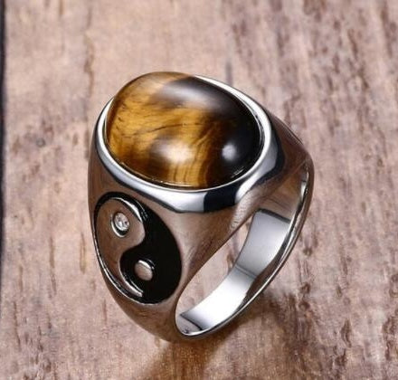 SparkShift Apex Tiger Eye Signet Ring