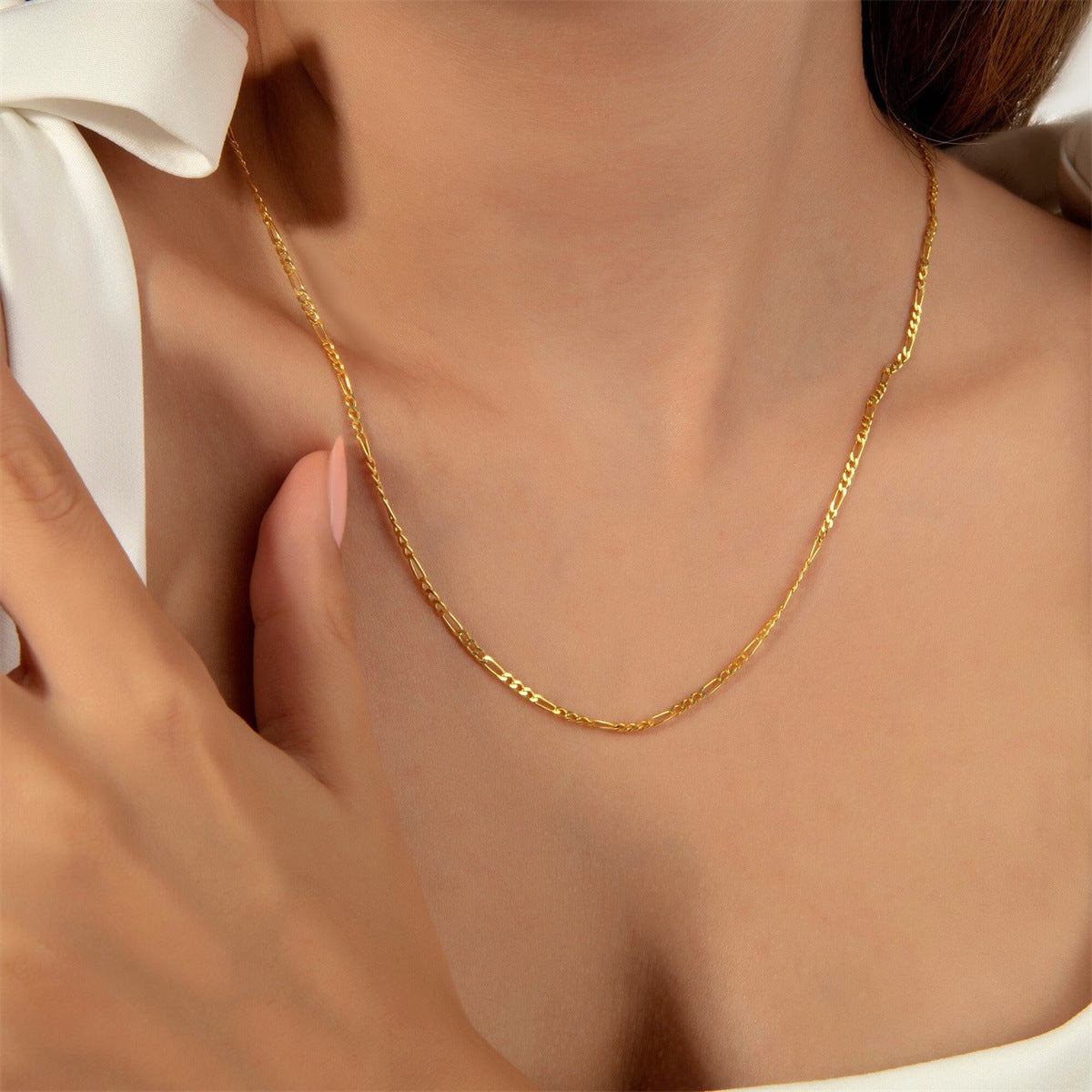The Silk Chain – 18K Gold Flat Snake Necklace