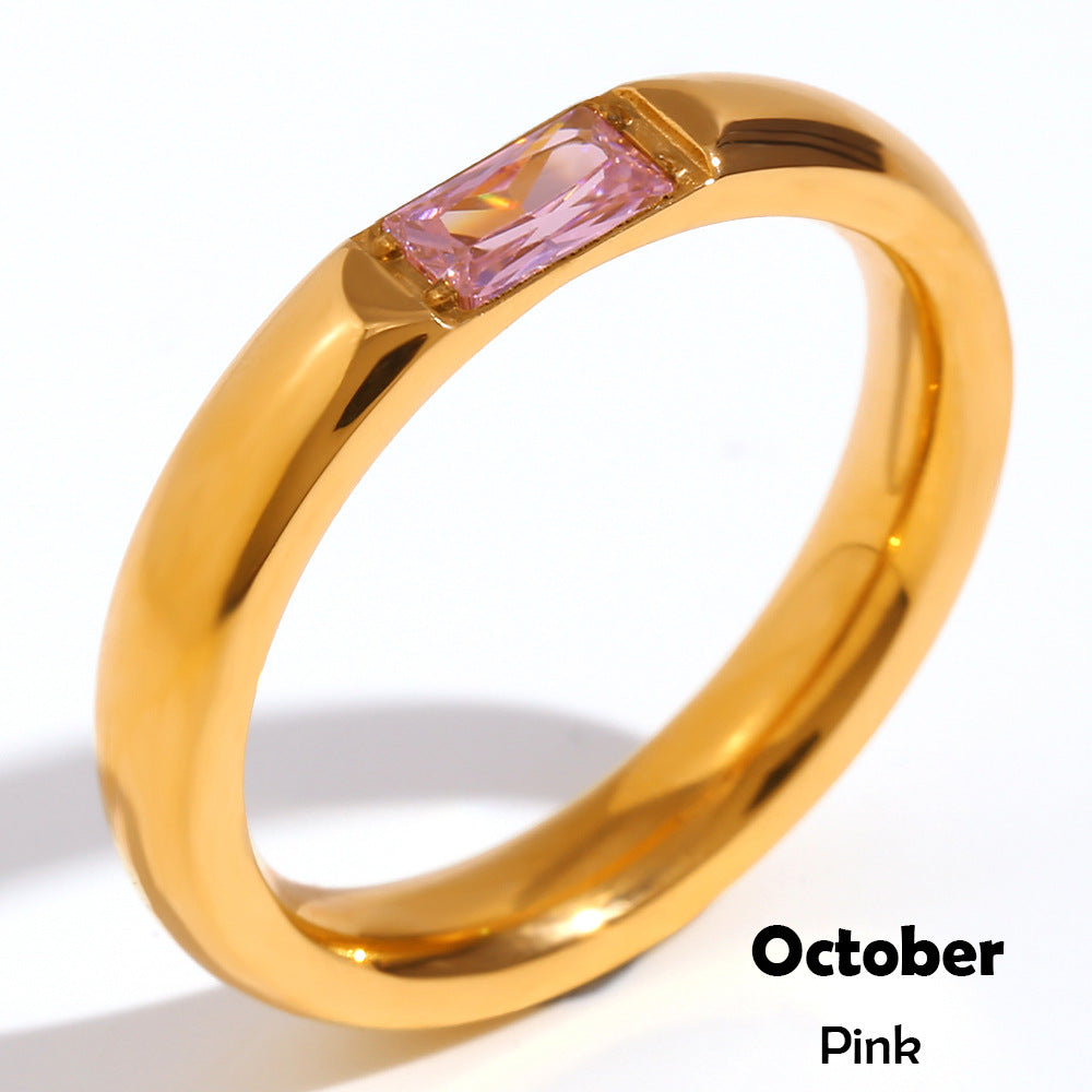 SparkShift Crystal 18K Gold Ring