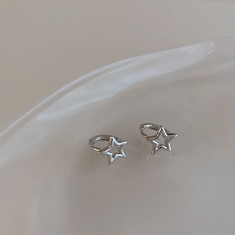 Rare Edgy Minimalist Pentagram Star-embellished Stud Earrings