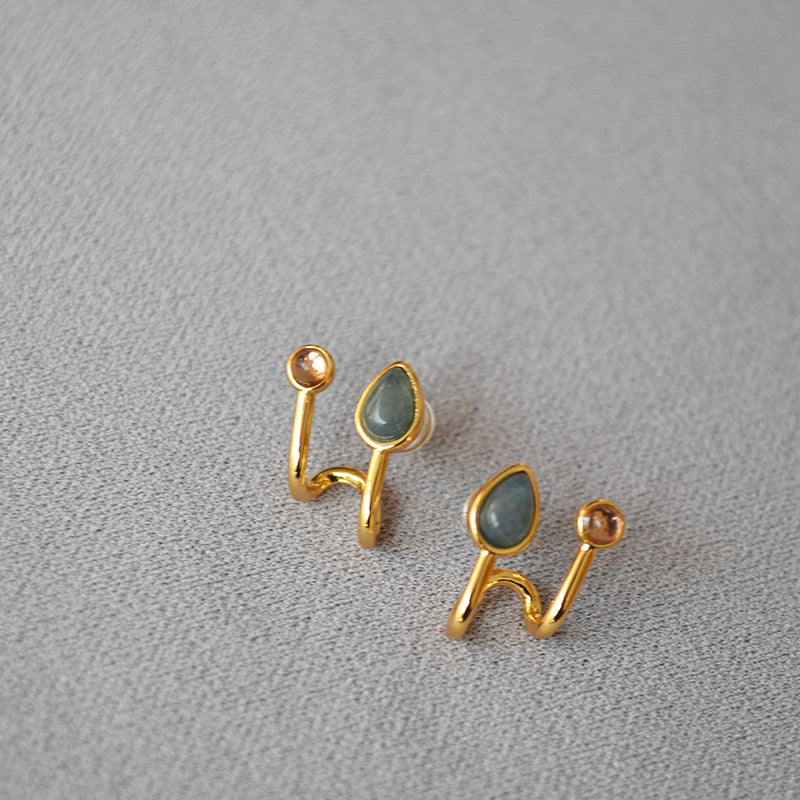 Minimal Gold Plated Stud Earrings