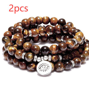 SparkShift Apex 108 Bead Tiger Eye Meditation Bracelet