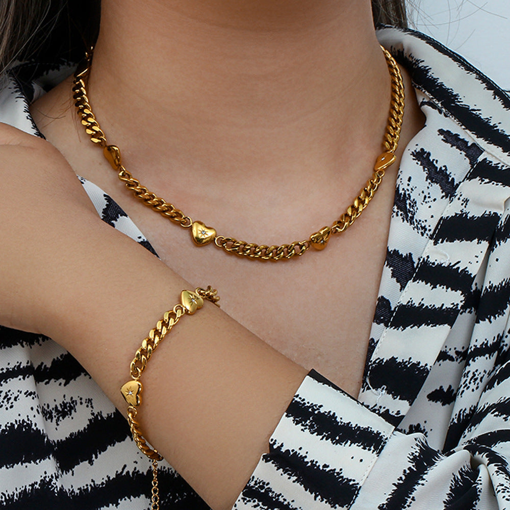 SparkShift Heart Cuban Chain