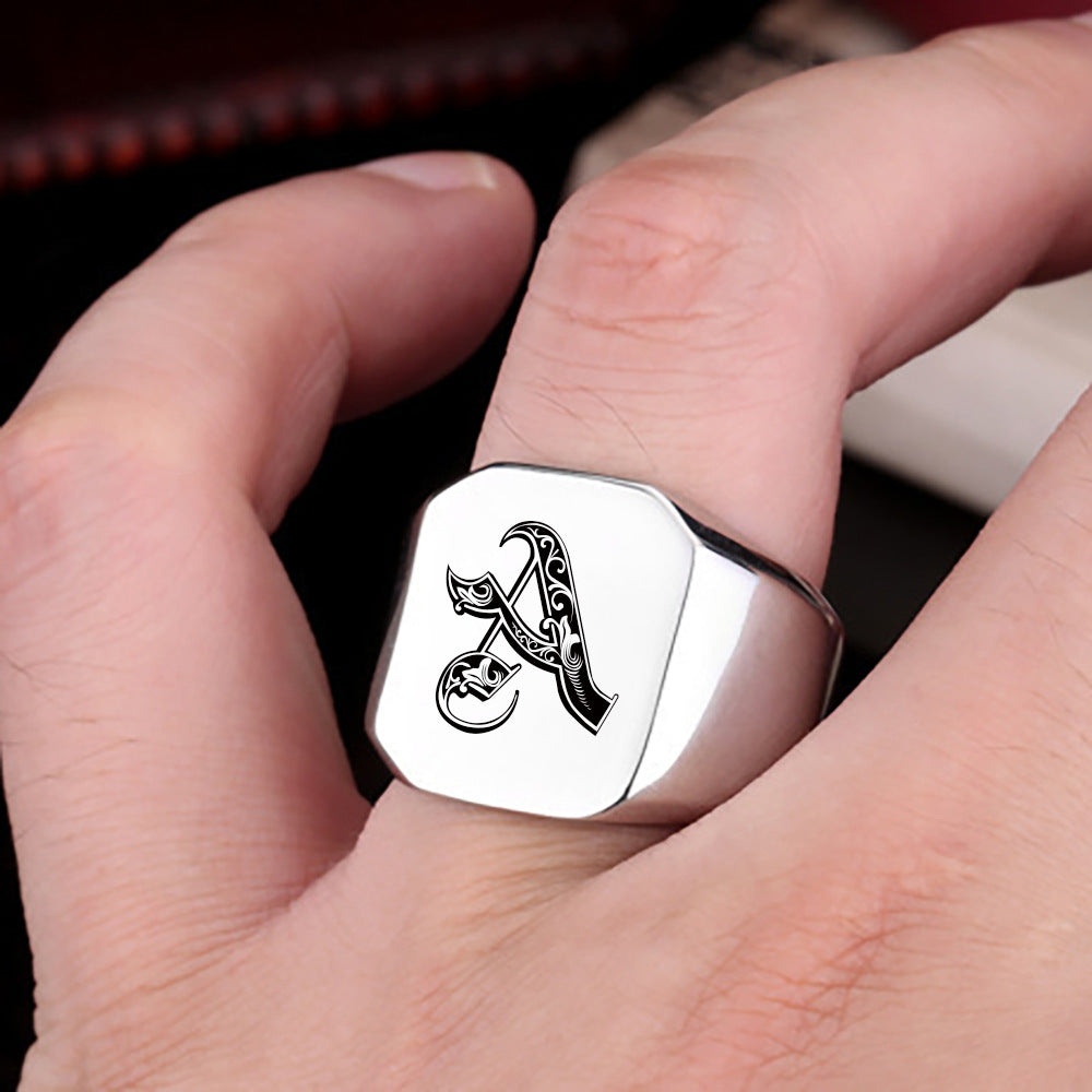 SparkShift Initial Signet Ring