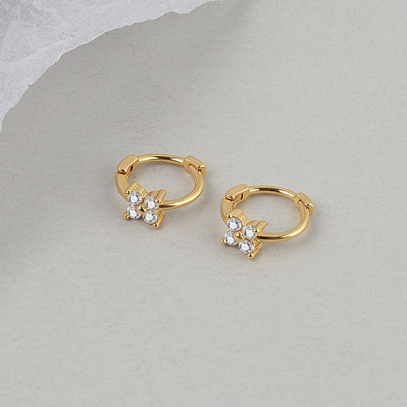 Delicate Butterfly Crystal Stud Earrings - Minimalist Elegant Jewelry