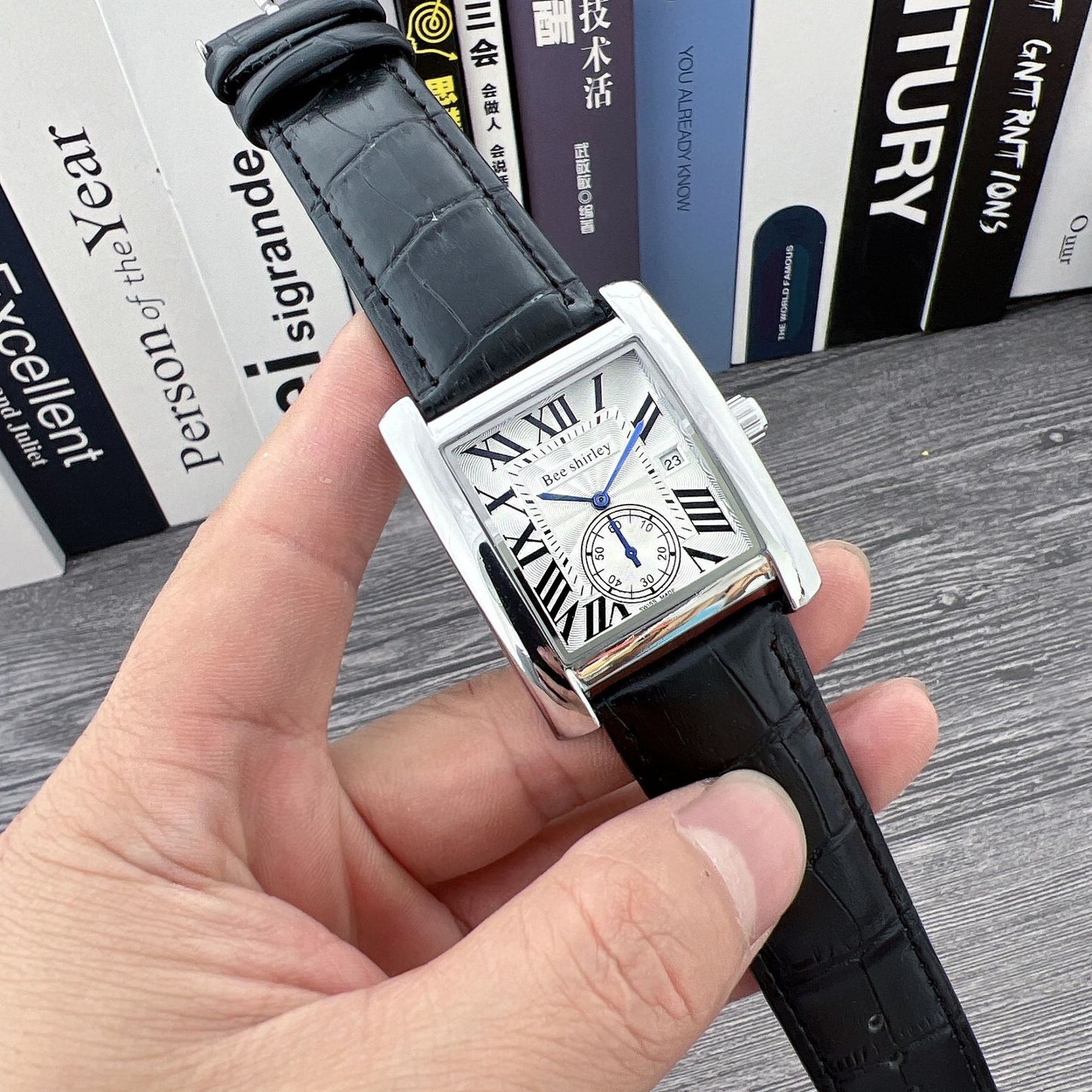 Montre Carrée en Quartz Réservoir pour Hommes