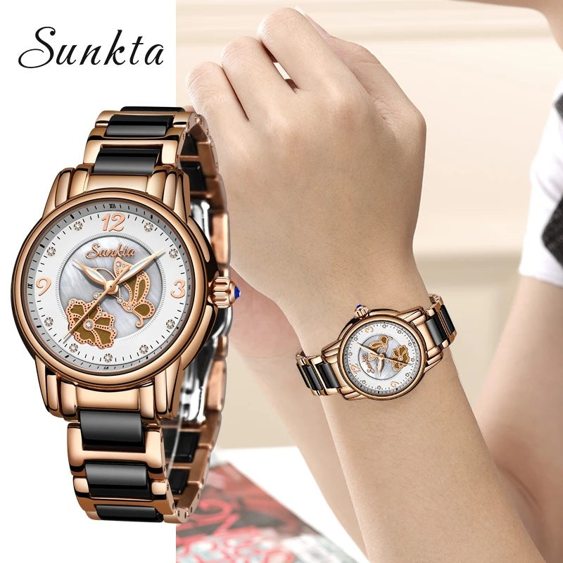 Lige High Quality Ceramic Watch Ladies