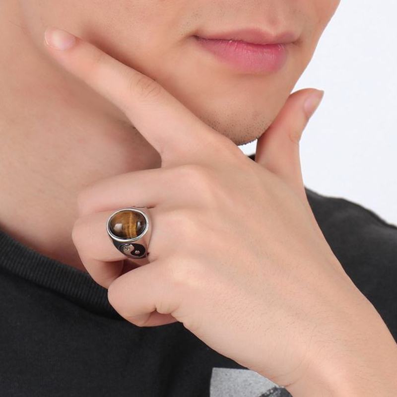 SparkShift Apex Tiger Eye Signet Ring