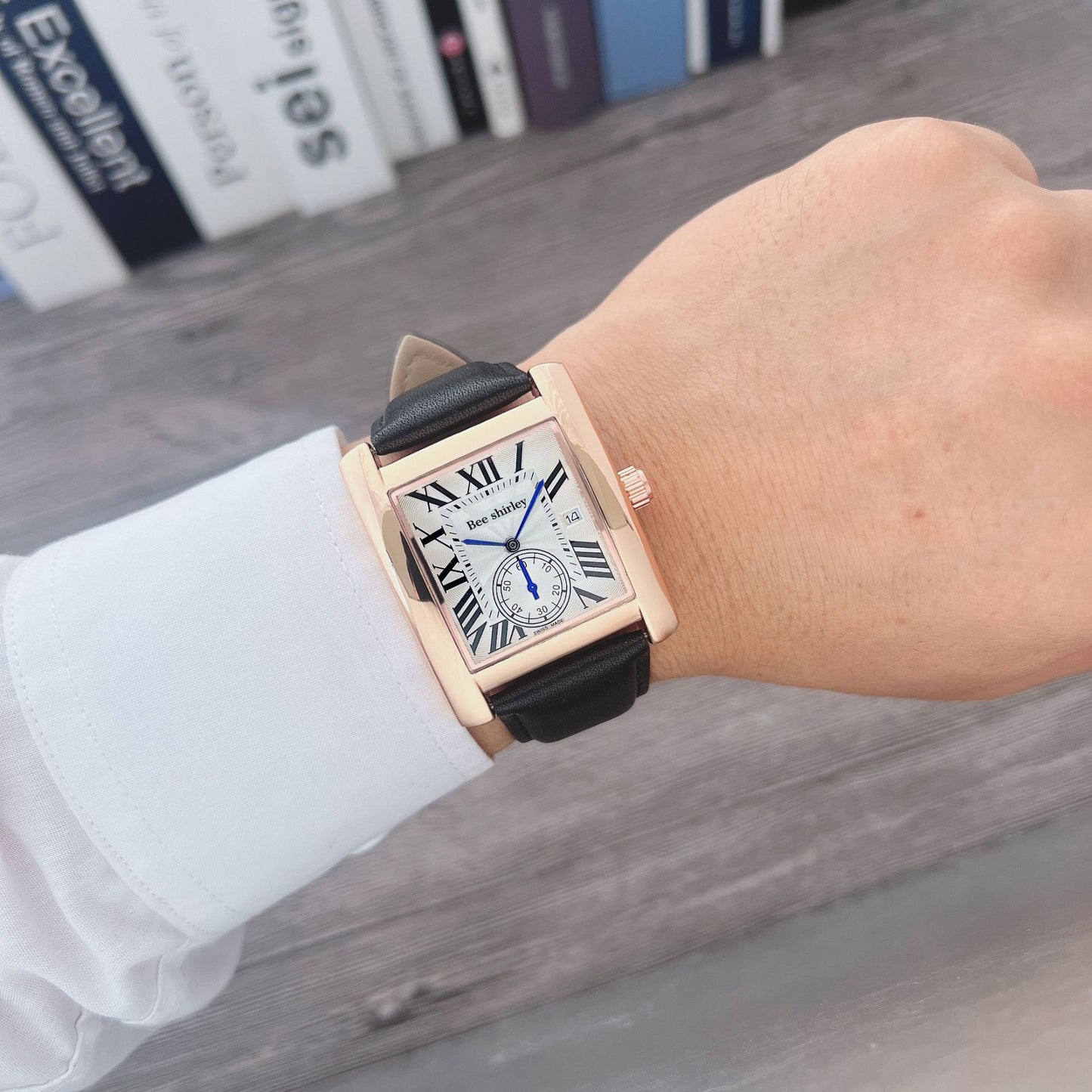 Montre Carrée en Quartz Réservoir pour Hommes