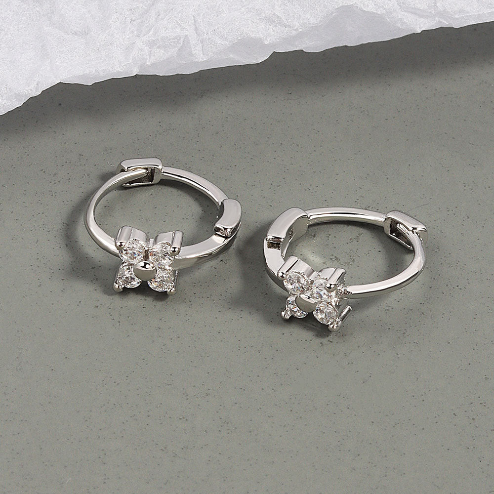Delicate Butterfly Crystal Stud Earrings - Minimalist Elegant Jewelry