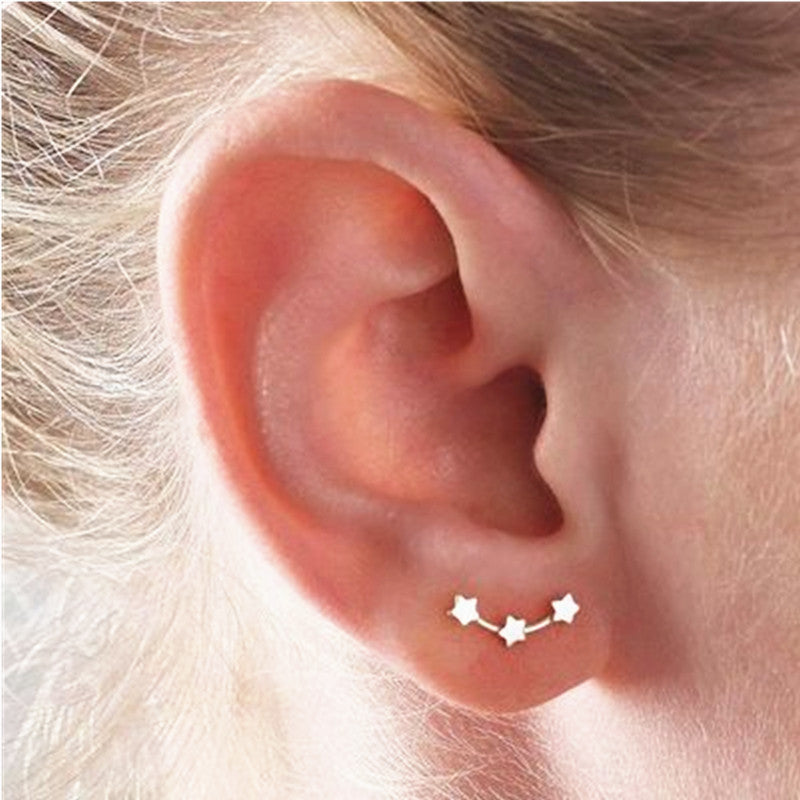 Tiny Star Silver Stud Earrings