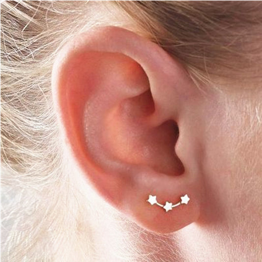 Tiny Star Silver Stud Earrings