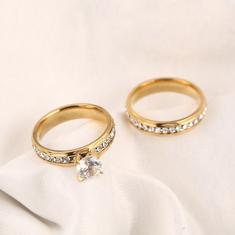 SparkShift Luna Gold Wedding Rings
