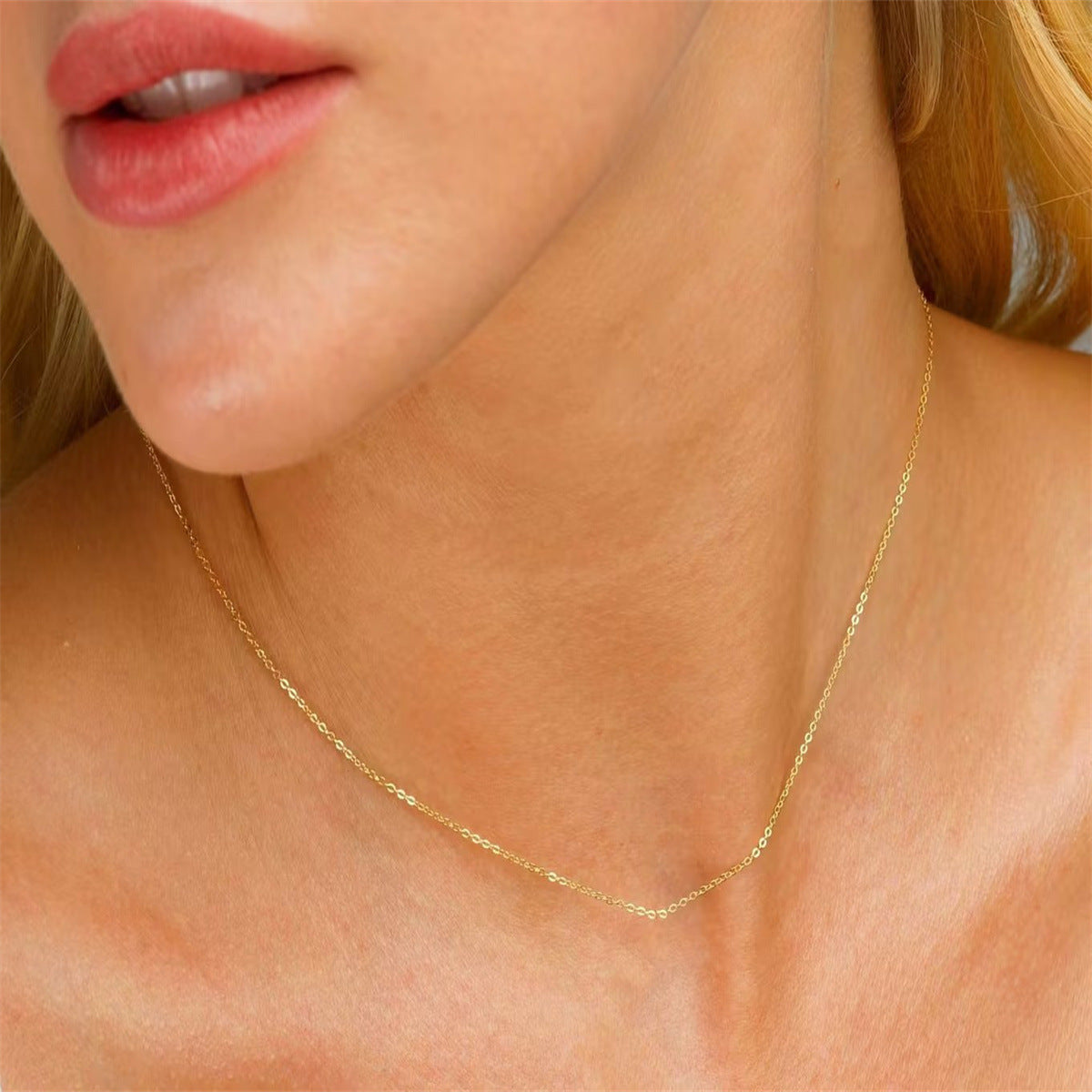 The Silk Chain – 18K Gold Flat Snake Necklace