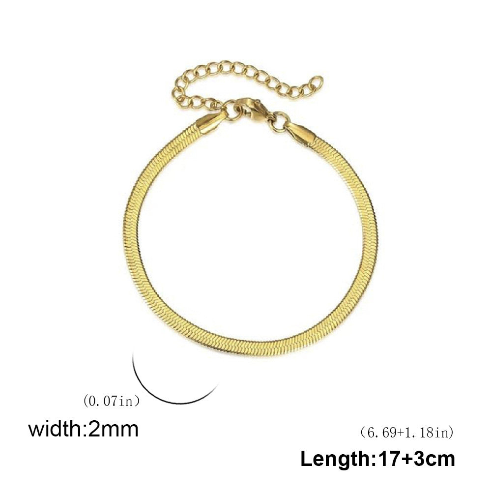 Flat Snake Chain Necklace