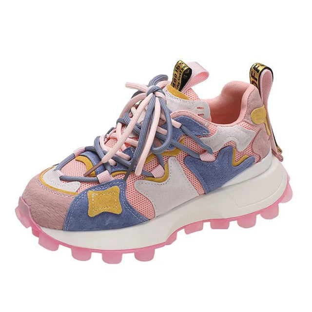 Ladies Shoes on Sale  New Breathable Platform Women's Vulcanize Shoes Spring  Non Slip Lace Up Women Casual Sneaker Zapatos