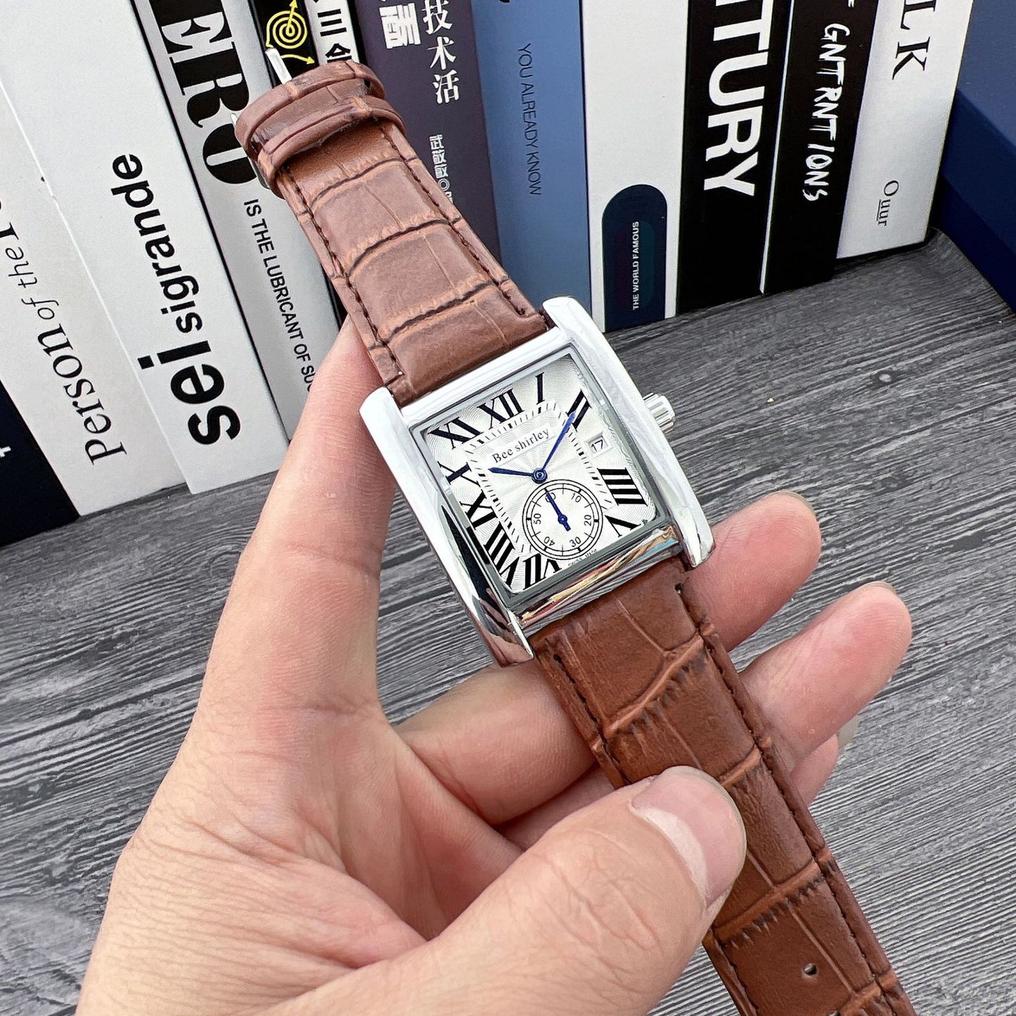 Montre Carrée en Quartz Réservoir pour Hommes