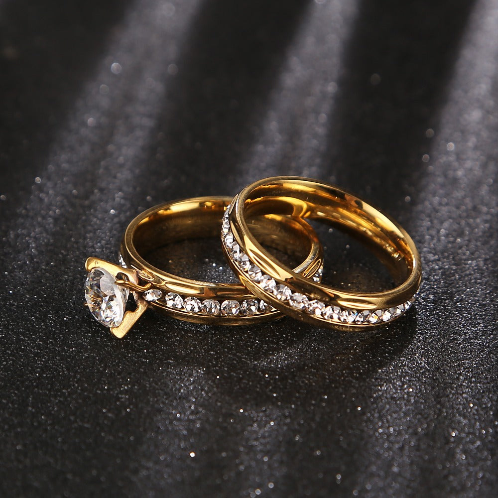SparkShift Luna Gold Wedding Rings
