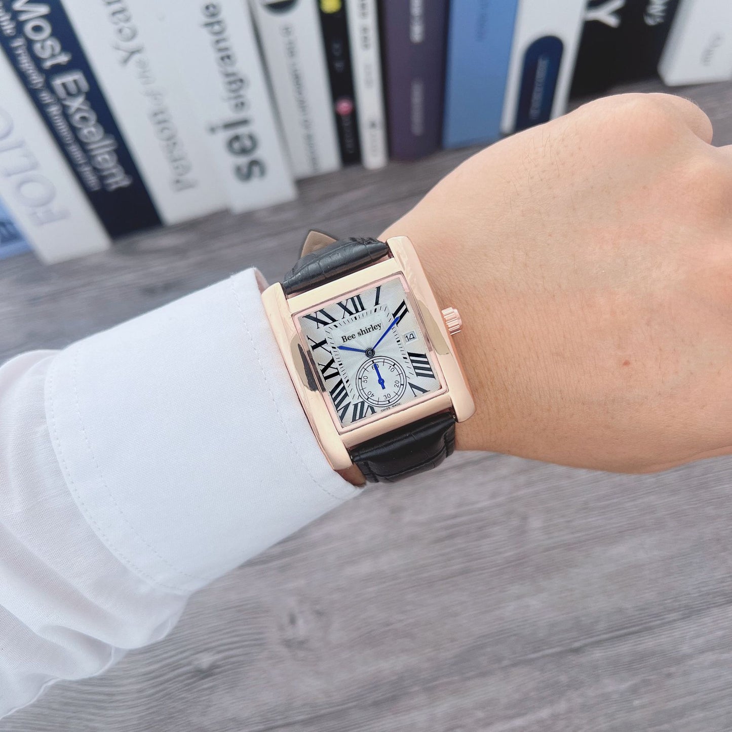 Montre Carrée en Quartz Réservoir pour Hommes