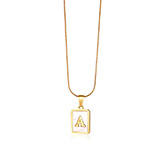Snake Bone Chain Initial Necklace
