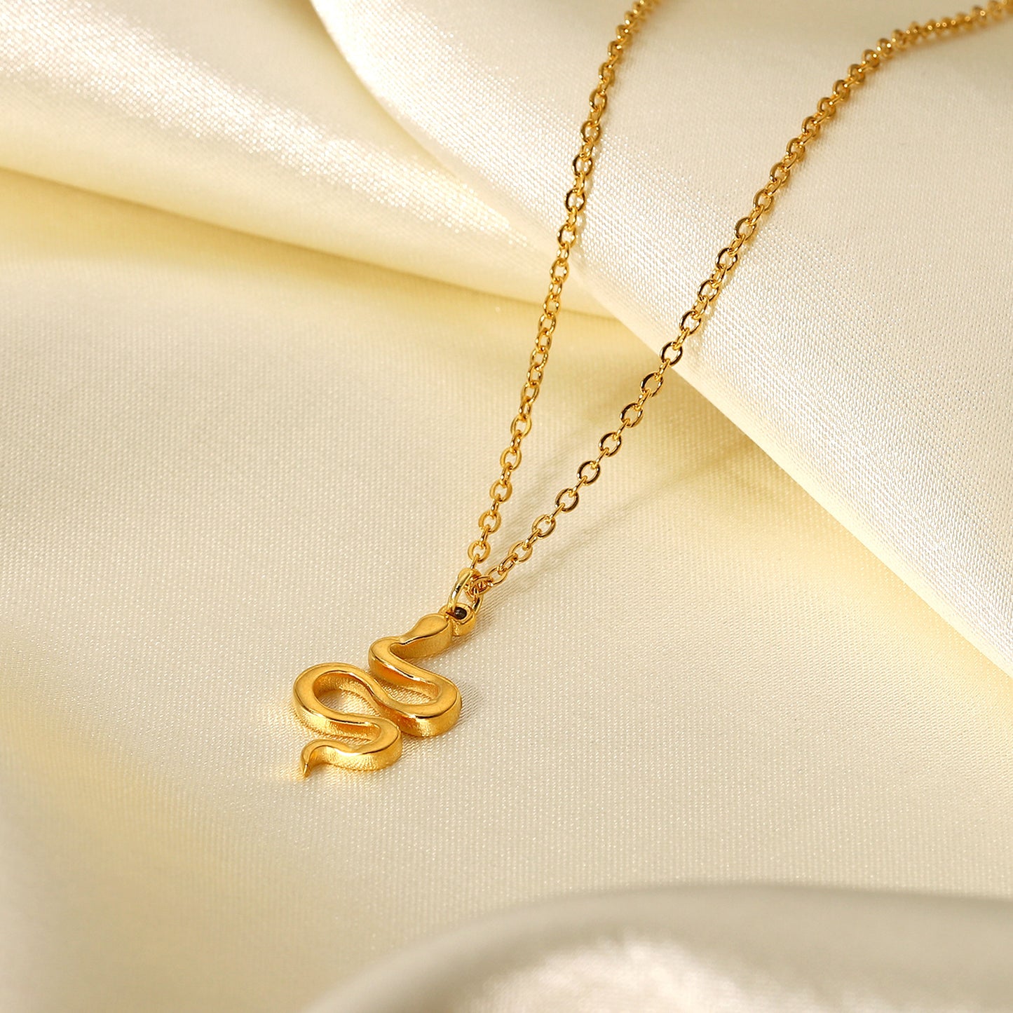 Serpentina Snake Pendant Necklace
