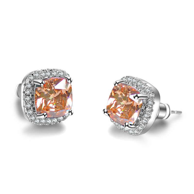 Emerald Zircon Minimalist  Stud Earrings For Women