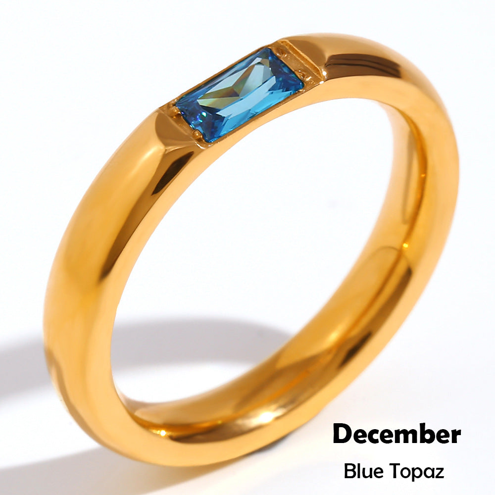 SparkShift Crystal 18K Gold Ring