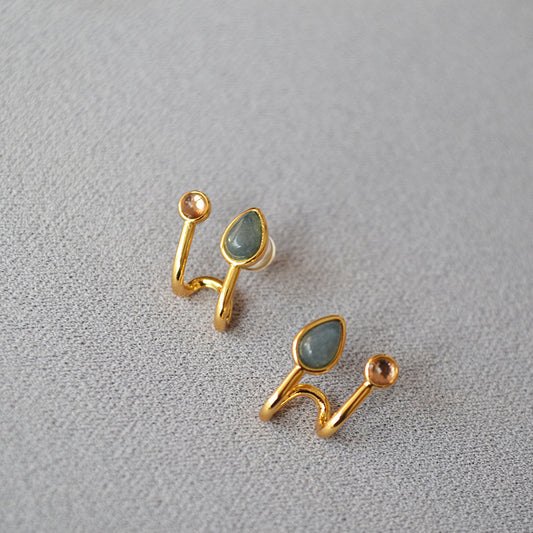 Minimal Gold Plated Stud Earrings