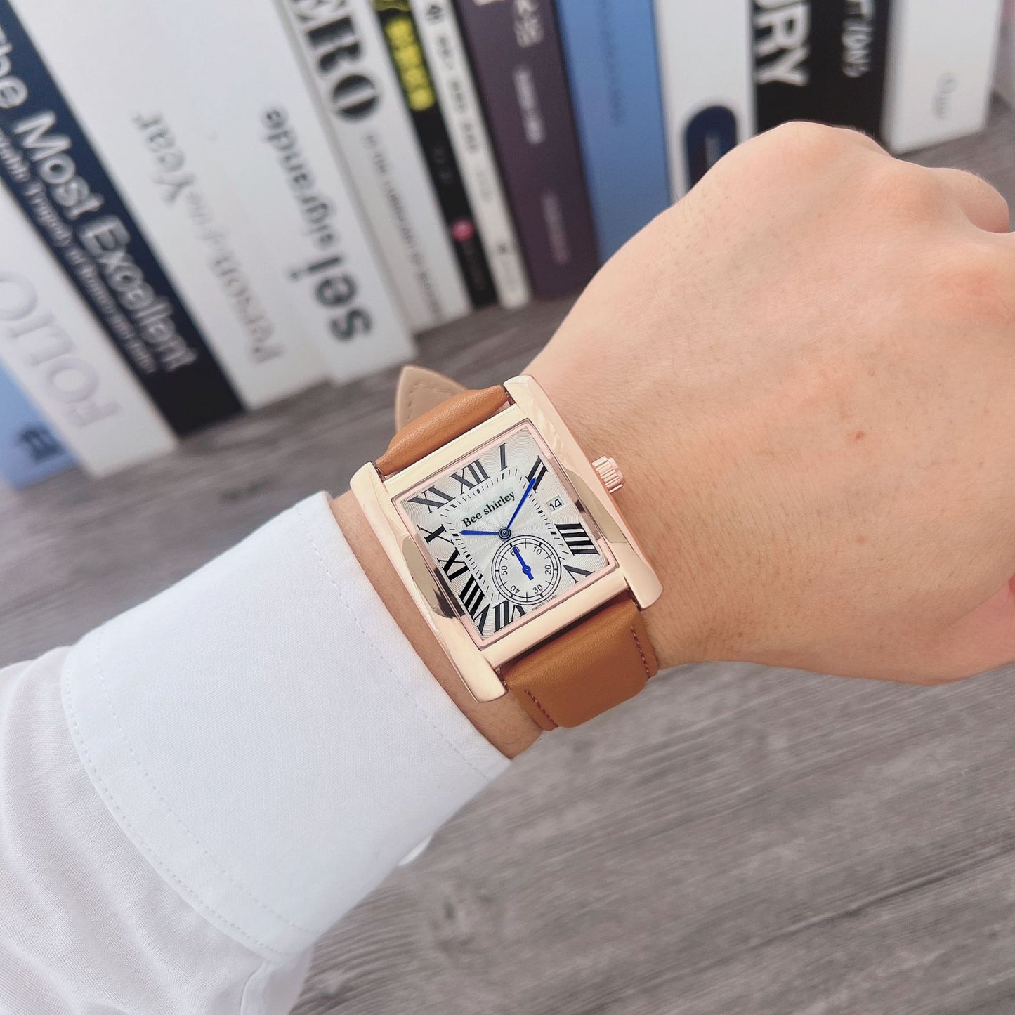 Montre Carrée en Quartz Réservoir pour Hommes