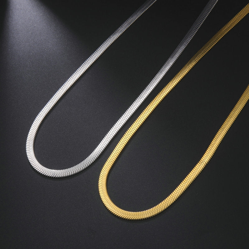 Minimalist Stainless Steel Snake Chain Necklace