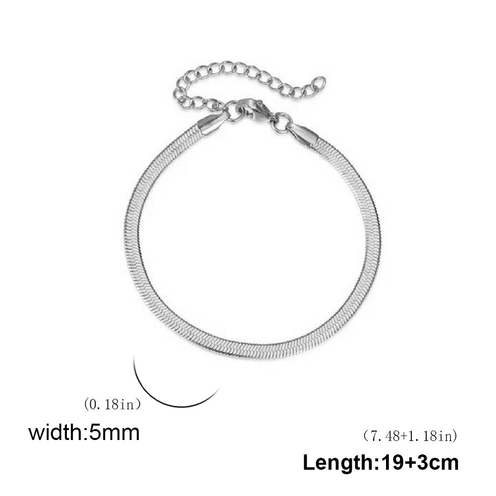 Flat Snake Chain Necklace