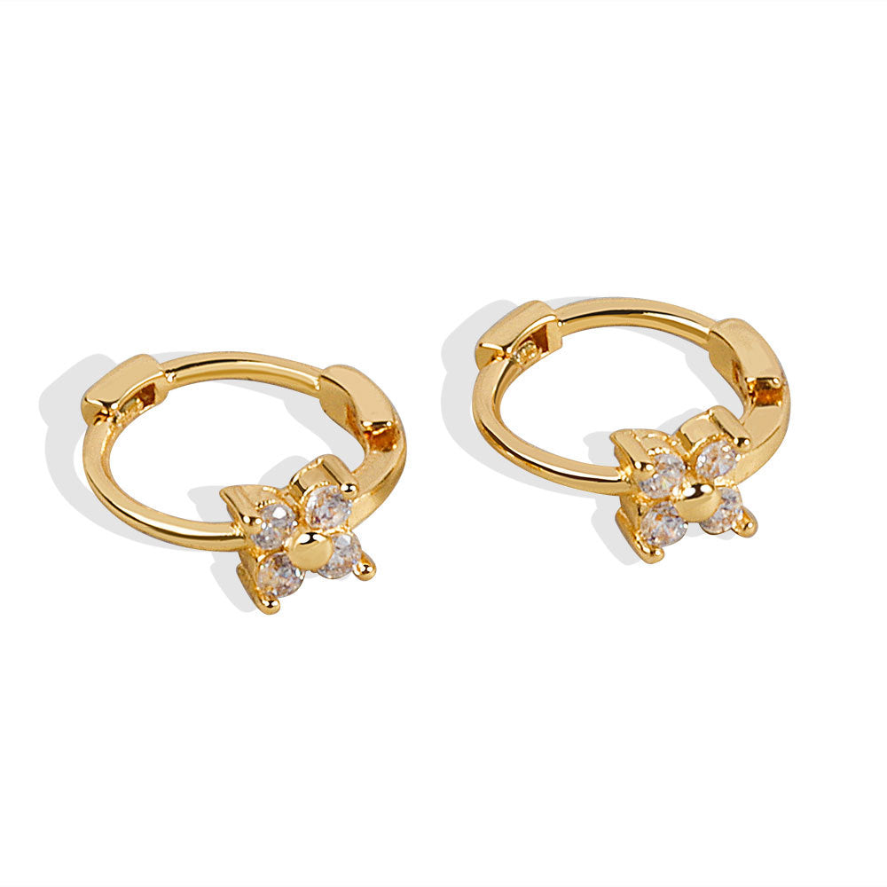 Delicate Butterfly Crystal Stud Earrings - Minimalist Elegant Jewelry